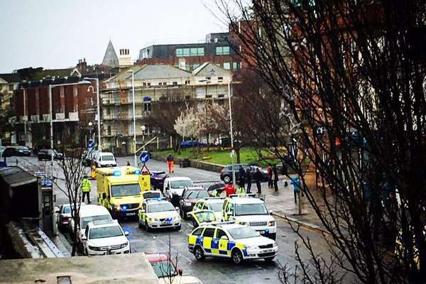 The scene at the junction after the crash. Pic by Kent 999s Twitter