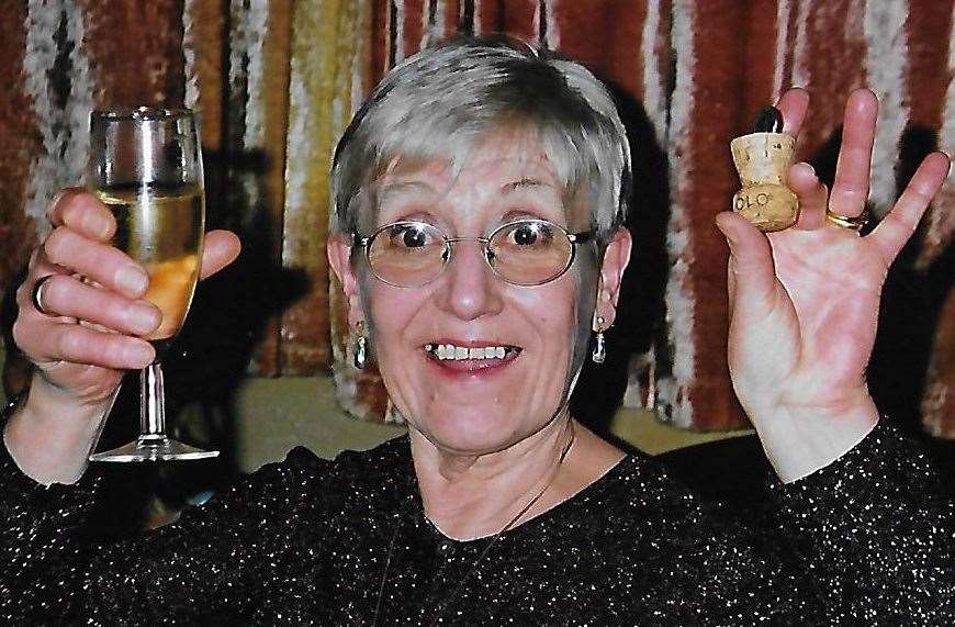 Wendy Stenhouse, landlady of The Greyhound, Rochester, on her 60th birthday