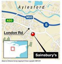 Sainsbury's bomb disposal locator - aylesford
