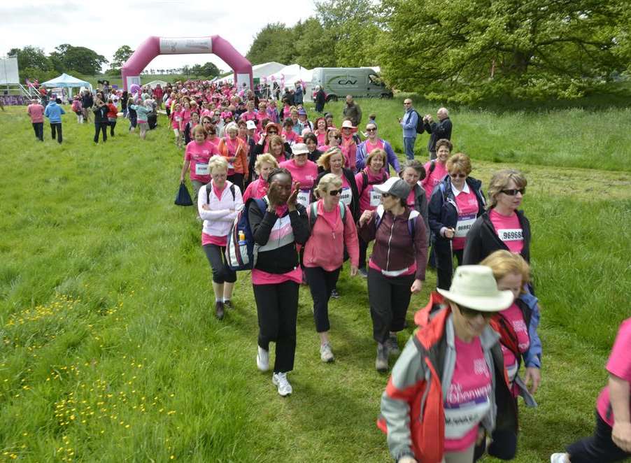 Last year's Breast Cancer Care Pink Ribbonwalk at Leeds Castle