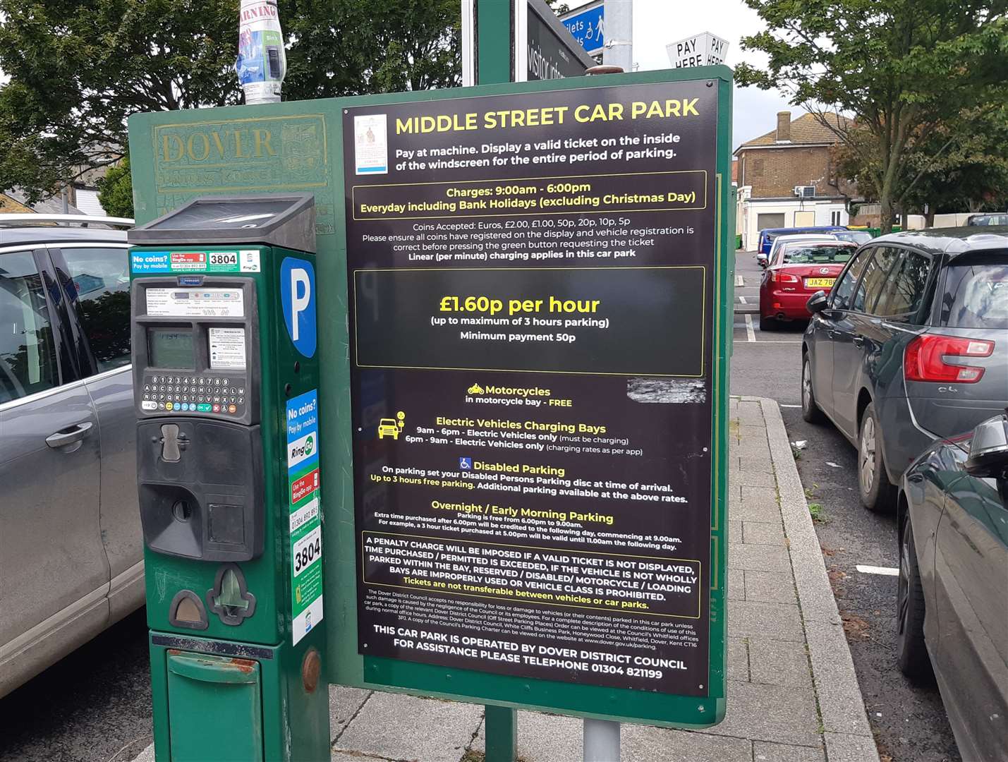 The price of parking in Dover district: £1.60 an hour, Middle Street, Deal. Picture: Sam Lennon KMG