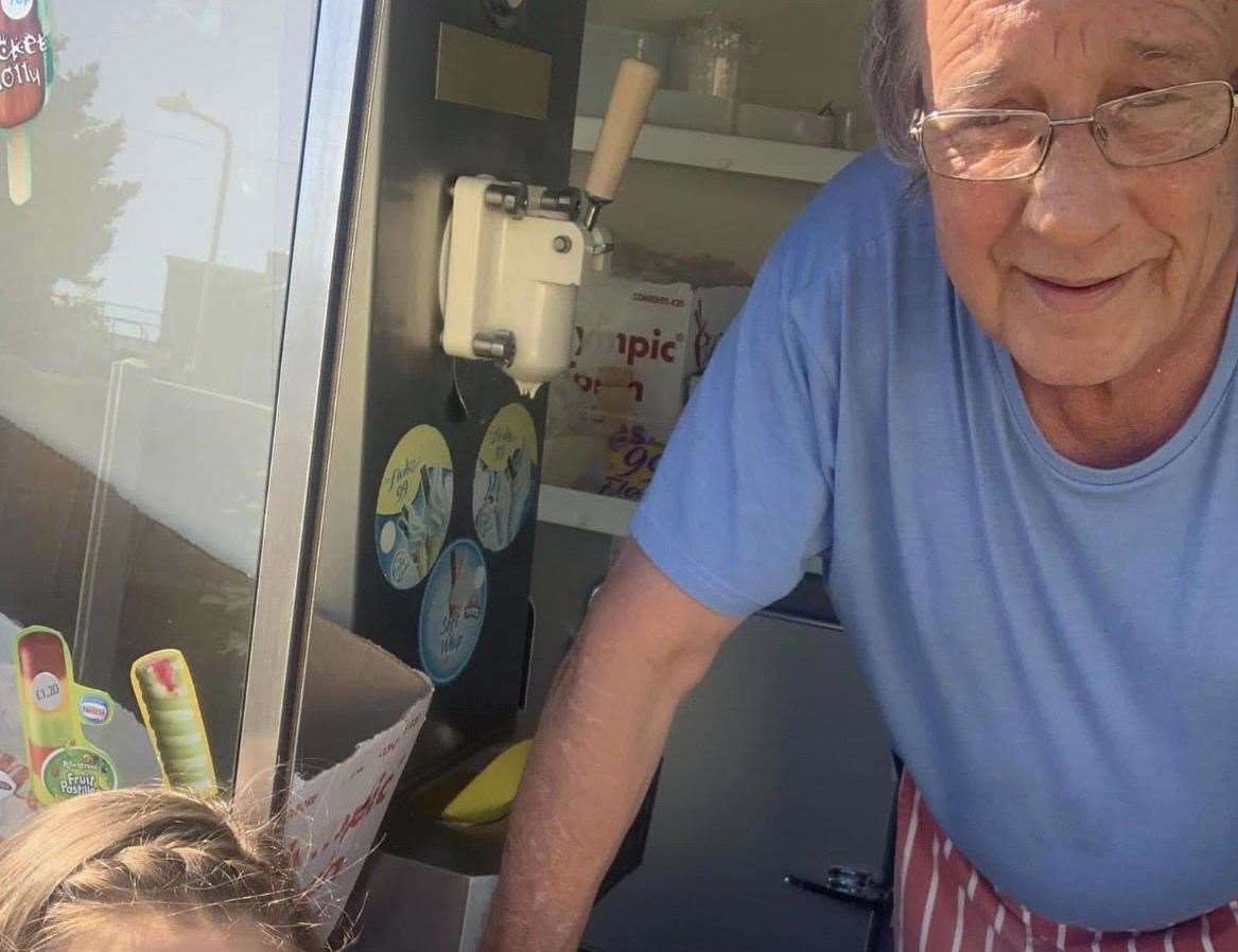 Fred's first day back selling ice-cream once Covid restrictions were lifted