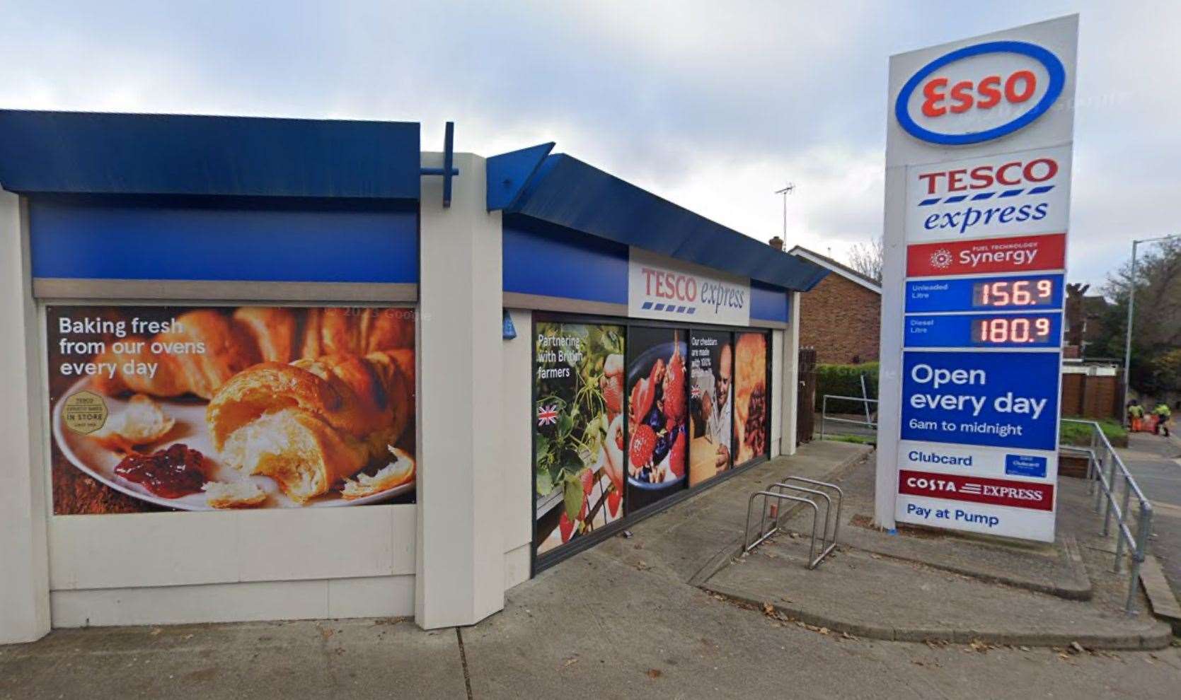 He first targeted a Tesco Express store in Tonbridge Road, Maidstone. Picture: Google