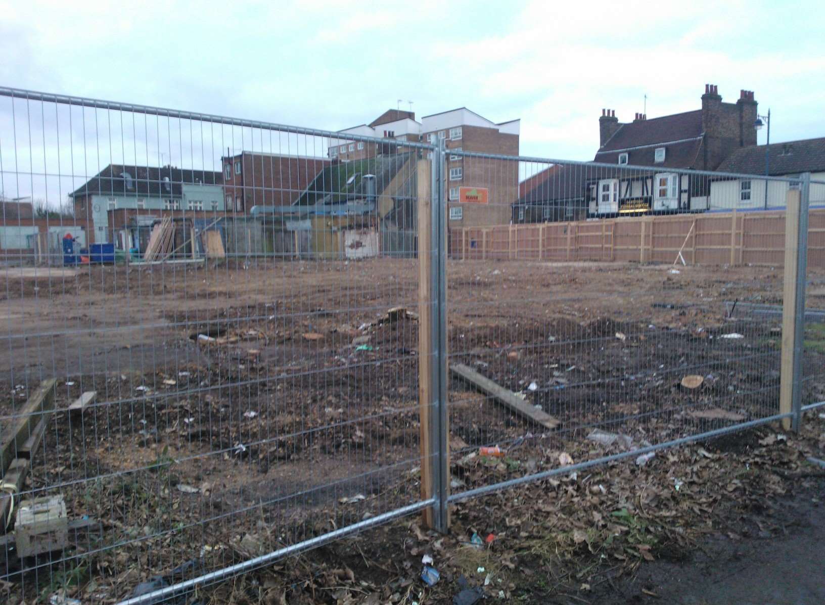 Where Tesco planned to build in Lowfield Street, before the firm pulled the plug on the scheme.
