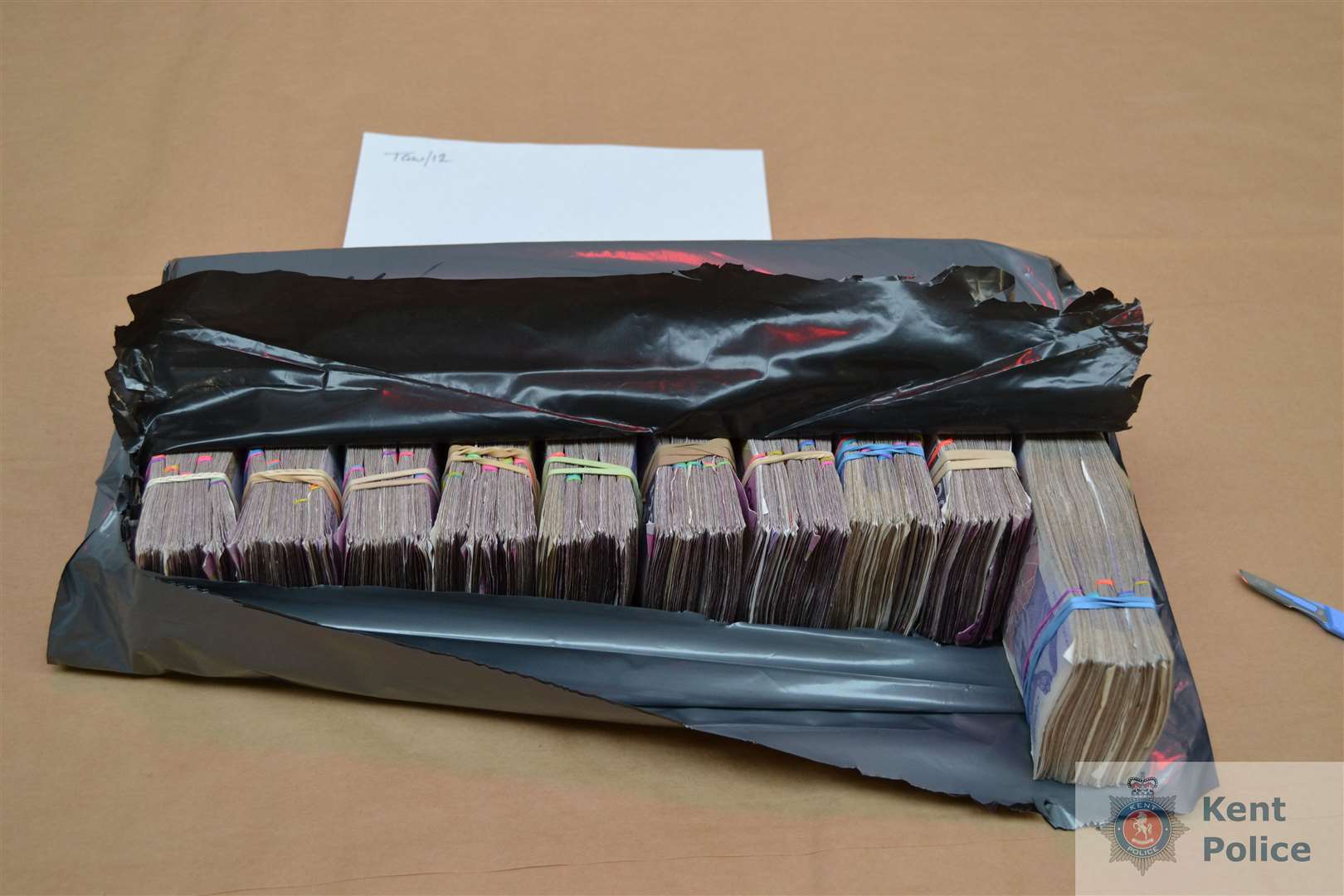 Cash totalling £850,000 was found in hidden compartments. Photo: Kent Police