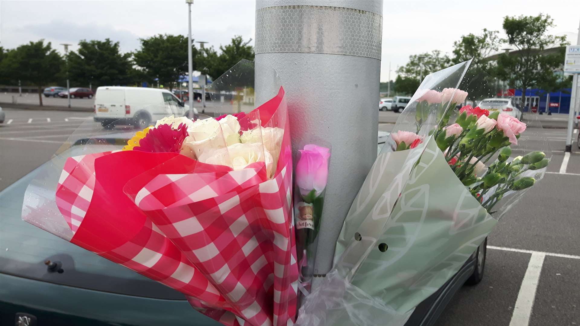 Floral tributes were left at the scene of Molly's death