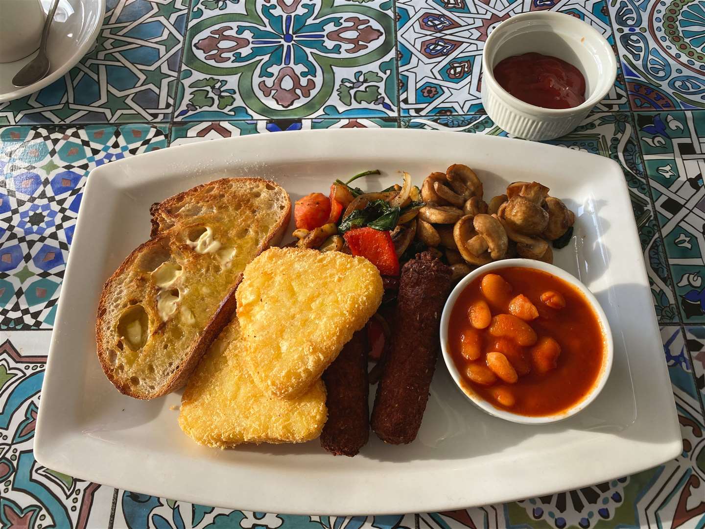The vegan breakfast is certainly a filling way to start your day
