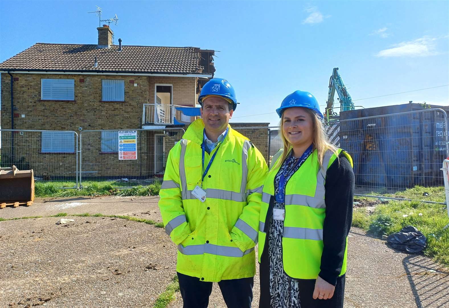 Tom Casey, executive director of development and strategic asset management with Lucy Older, regeneration coordinator. Picture: Cara Simmonds