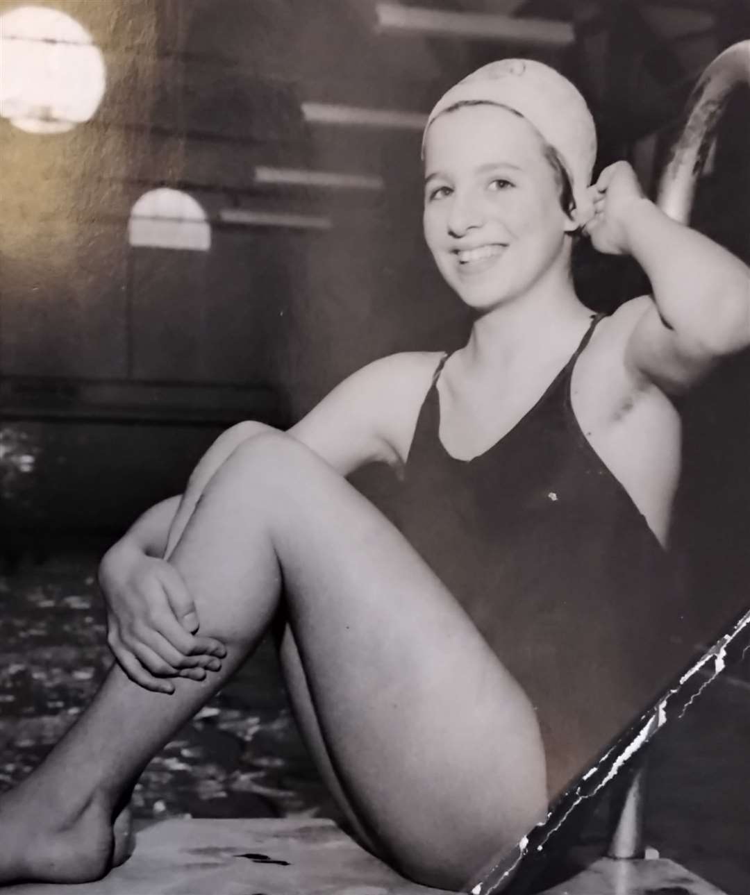 Linda Ludgrove pictured aged 15 - she went on to become one of the best swimmers in the country