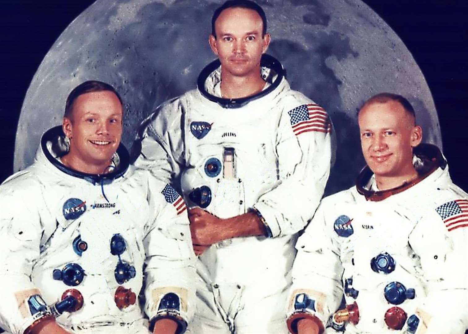 Neil Armstrong, Michael Collins and Buzz Aldrin were the first men on the moon on July 20, 1969