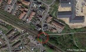 The anti-bike barriers are between Grove Park and Archers Park estate in Sittingbourne. Picture: Google Map