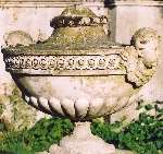 The urn was taken by thieves from a courtyard