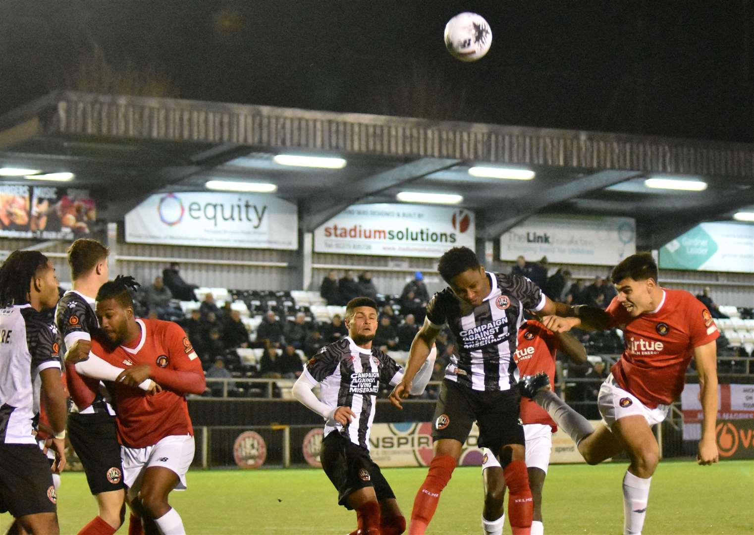 Ebbsfleet pile on the pressure against Maidenhead on Tuesday night. Picture: Ed Miller/EUFC