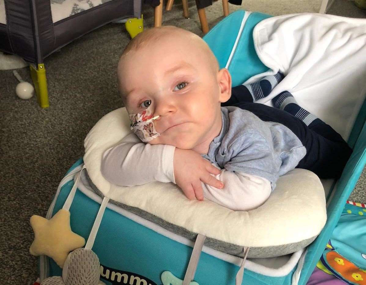 Faversham toddler Thomas Fryer has been admitted to hospital nine times