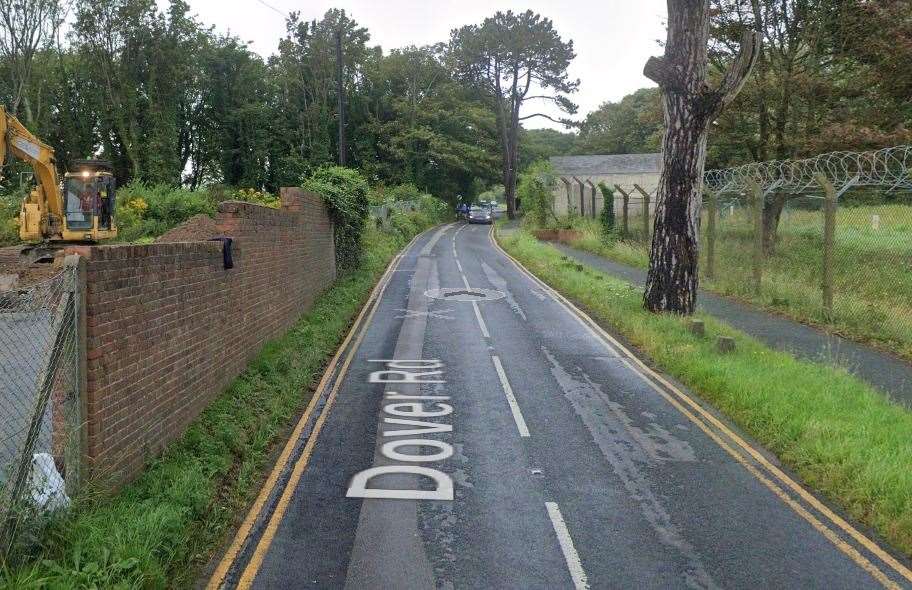Dover Road, Guston, will be temporarily closed. Picture: Google Maps