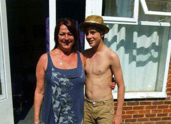 Penny Oliver with her son Josh, who died in 2015. Picture: Charlotte Dyer (4632932)