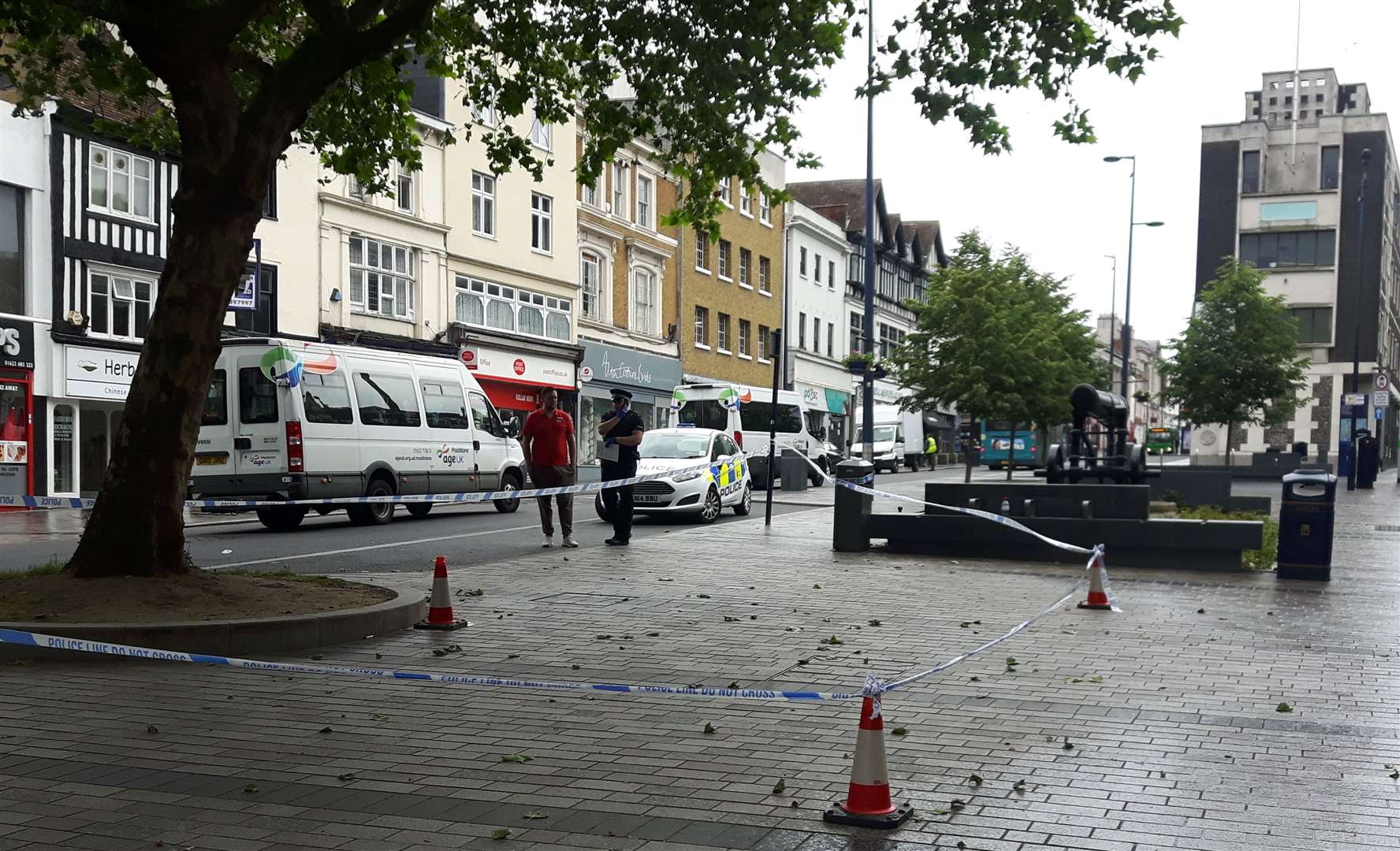 The scene in Maidstone High Street this morning (11895539)