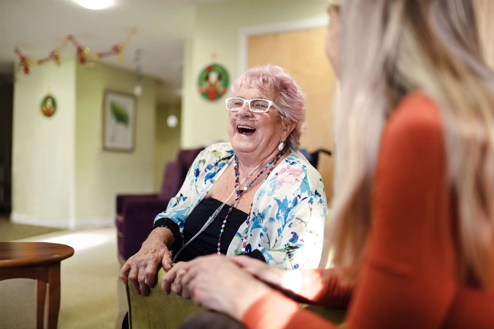 ALL SMILES... Care home residents can have up to five regular visitors