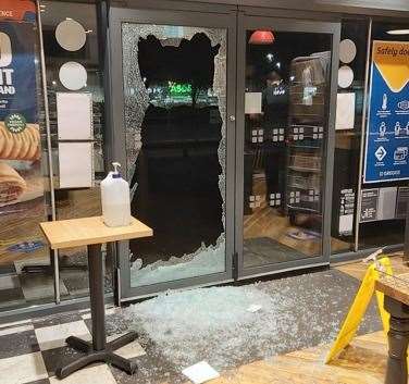 A man has been arrested after a break-in at Greggs in Canterbury. Picture: Police in Canterbury/Twitter