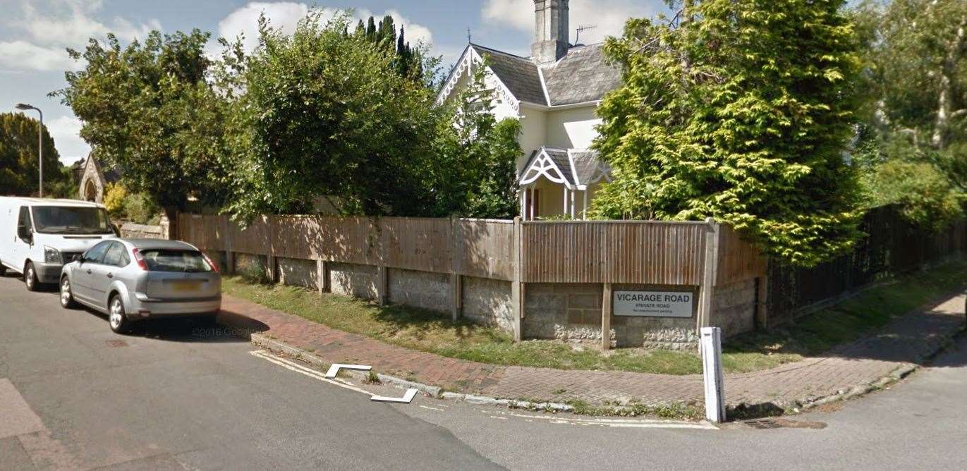 The junction of Vicarage Road and Pennington Road in Tunbridge Wells: Pic Google Streetview