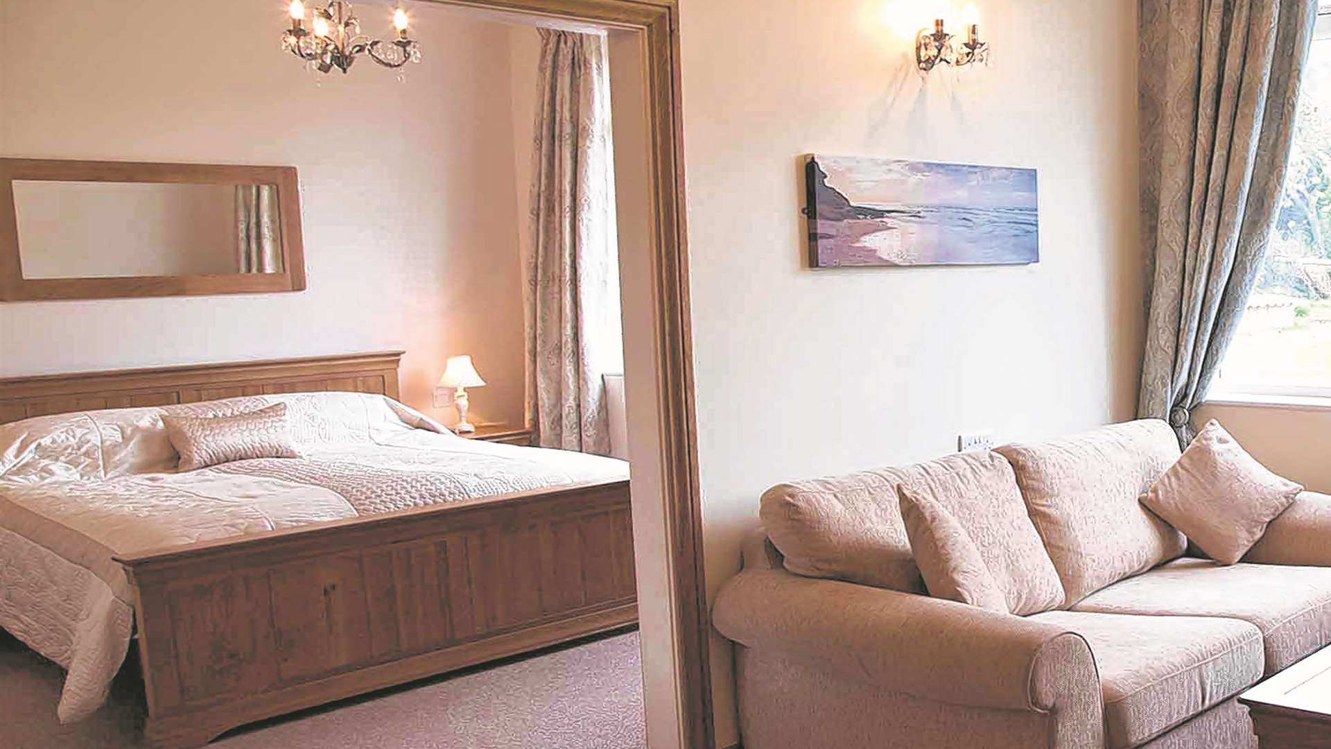 The bedroom with spectacular countryside views