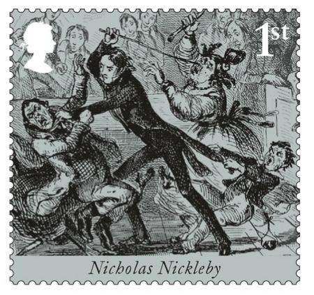 Nicholas Nickleby Stamp, issued to mark Dickens' 200th birthday.