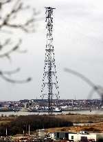 The massive pylon in Swanscombe where the base jumper died