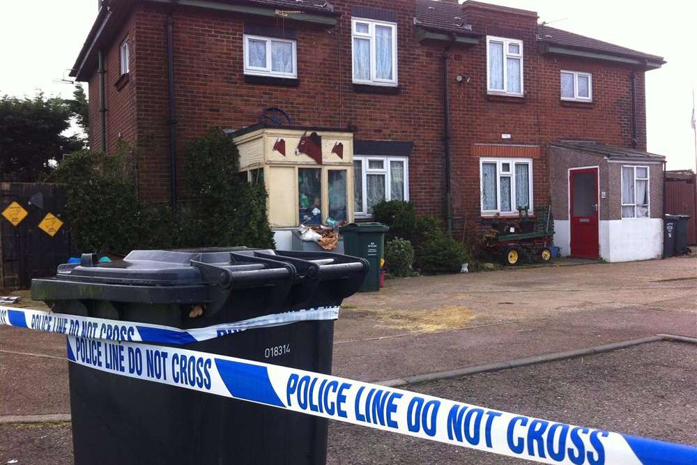 Police made arrests at a property in Stanley Close, Greenhithe