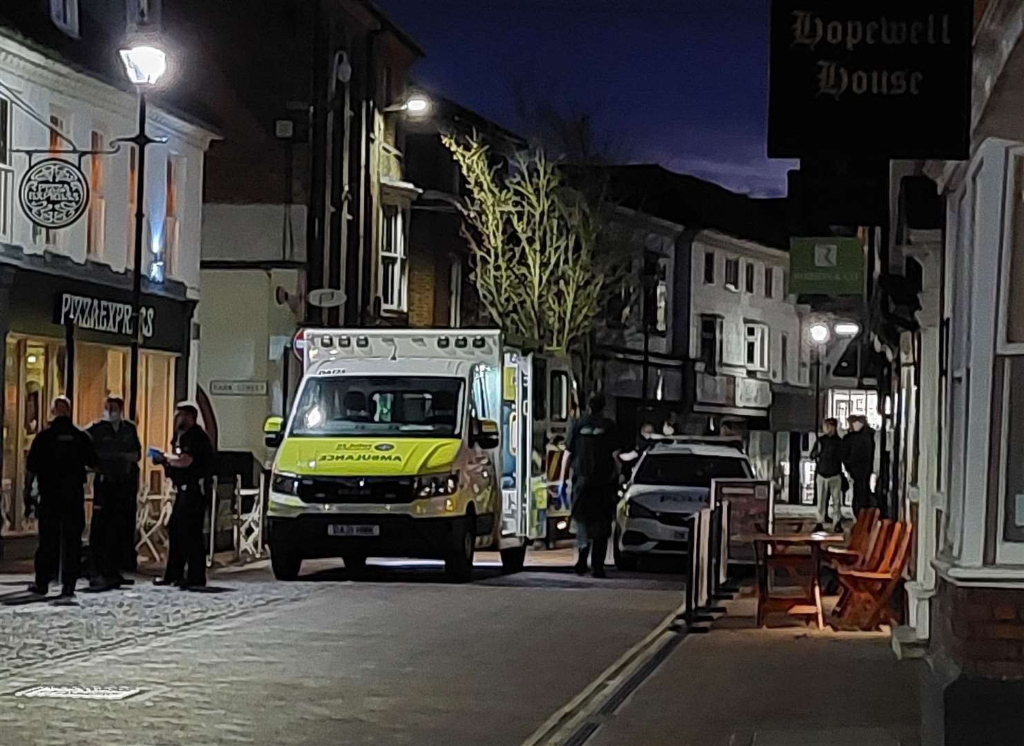 Police and paramedics were called to North Street just after 5pm