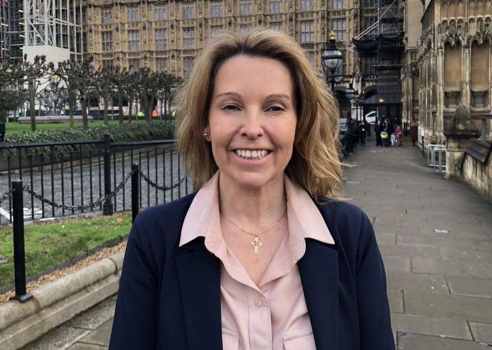 Mrs Elphicke at the Houses of Parliament. Picture: Office of Natalie Elphicke MP