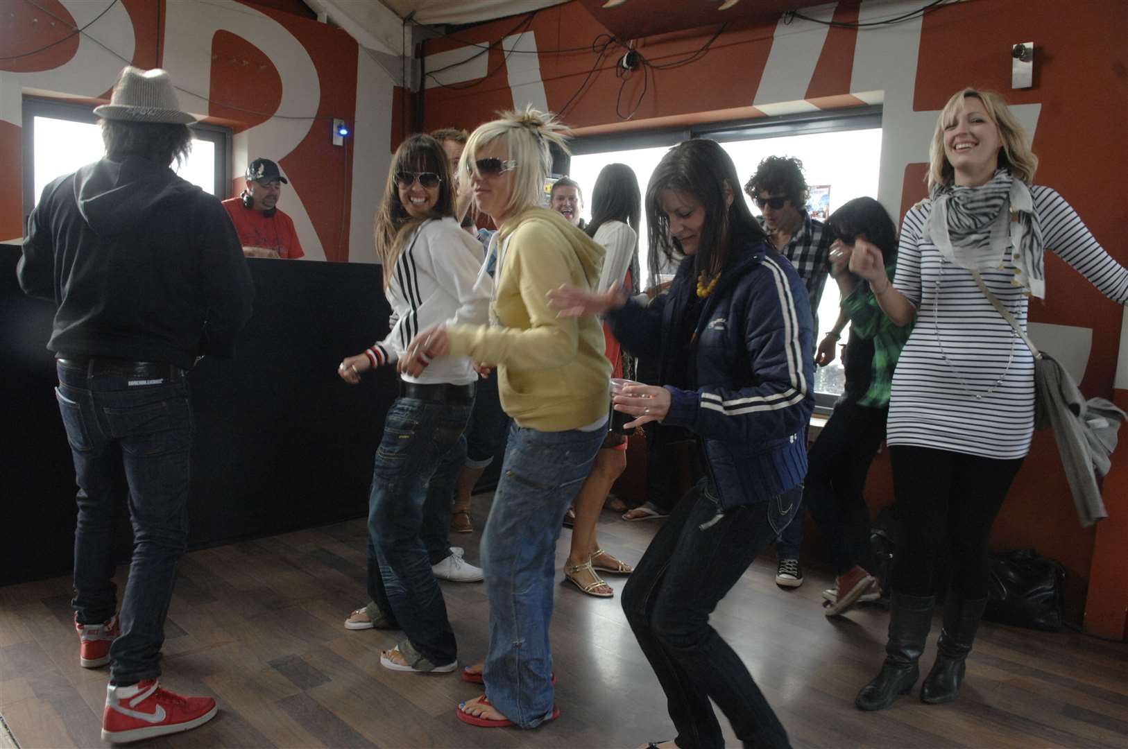 People dancing at Whitstable Brewery Bar in 2009