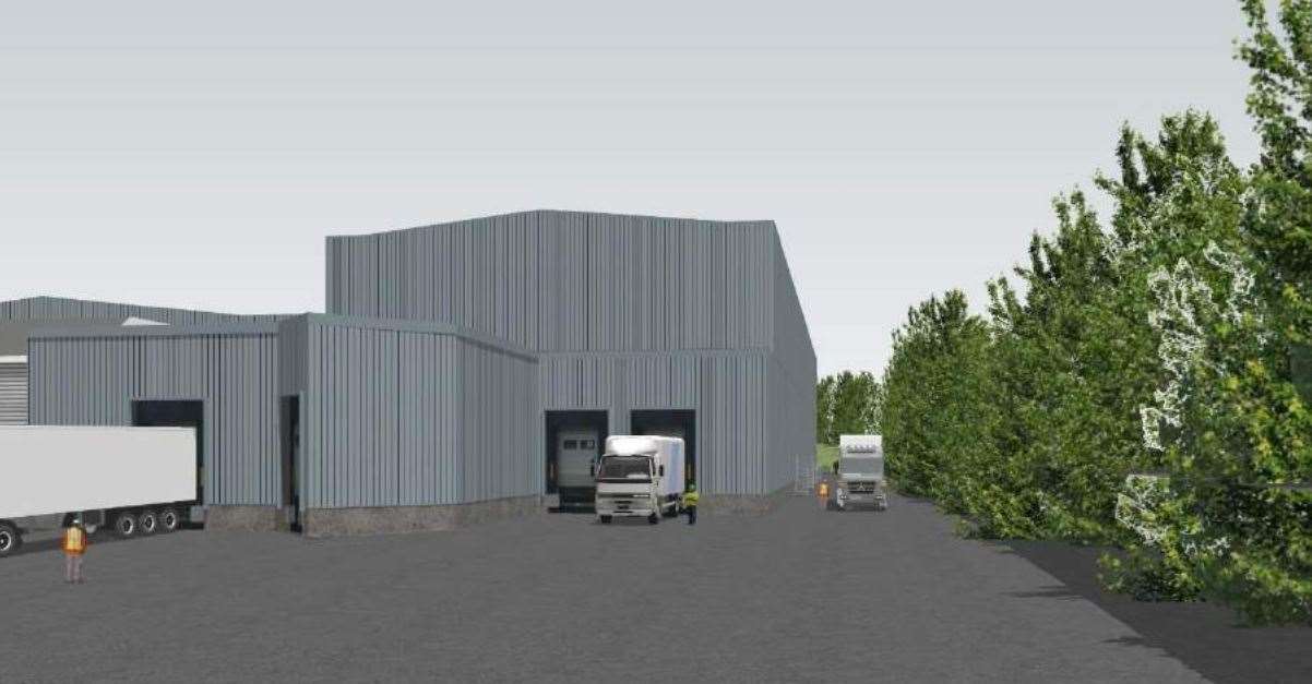 Plans for Coty Manufacturing extension proposals in Ashford