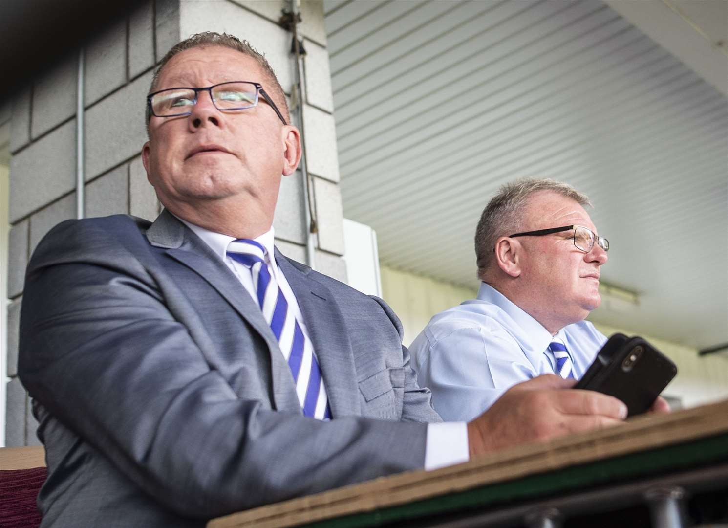 Gillingham chairman Paul Scally and manager Steve Evans looking to bring in new recruits while maintaining their unbeaten run Picture: Ady Kerry