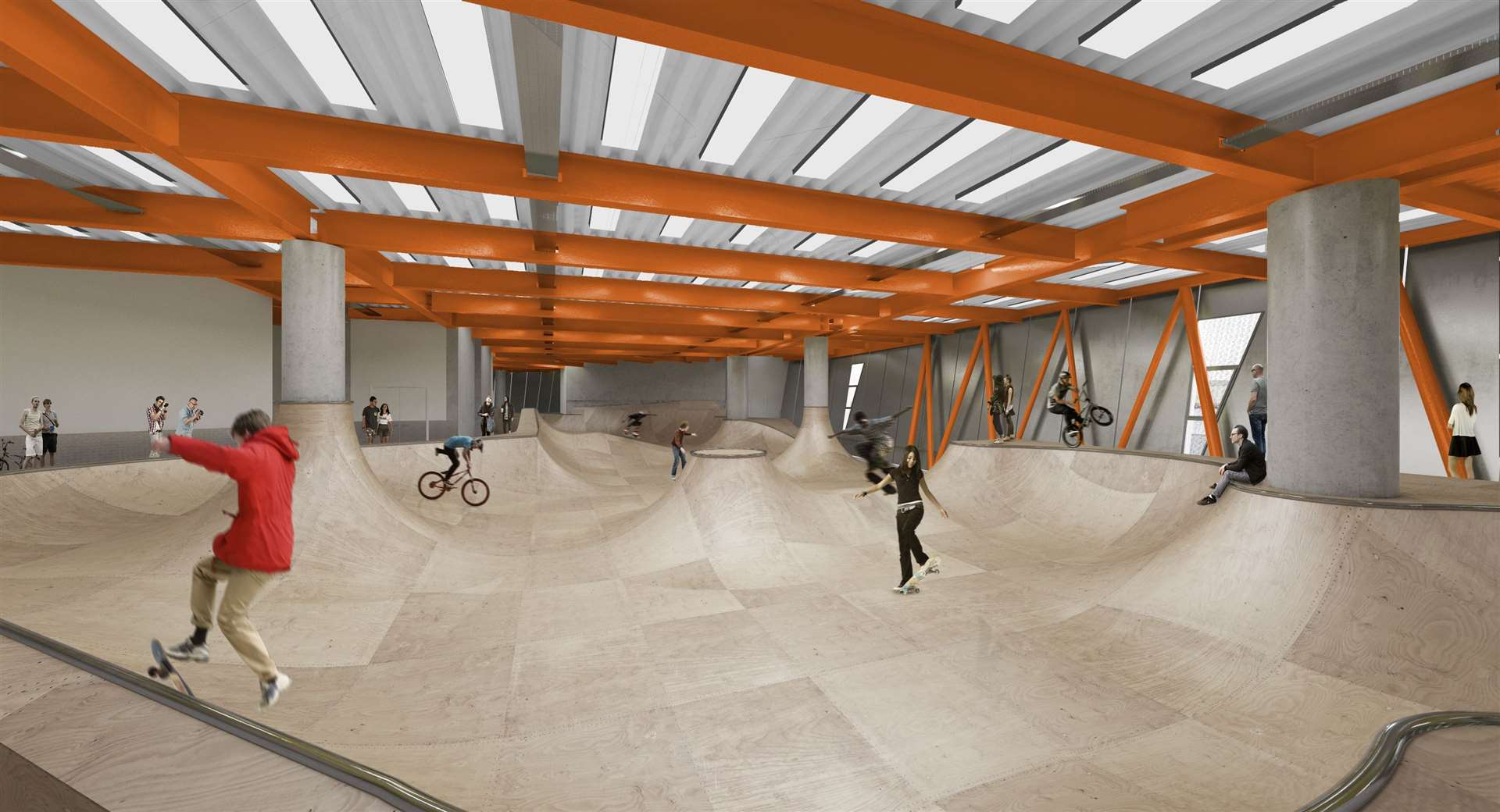It will feature an indoor skating centre built over several floors