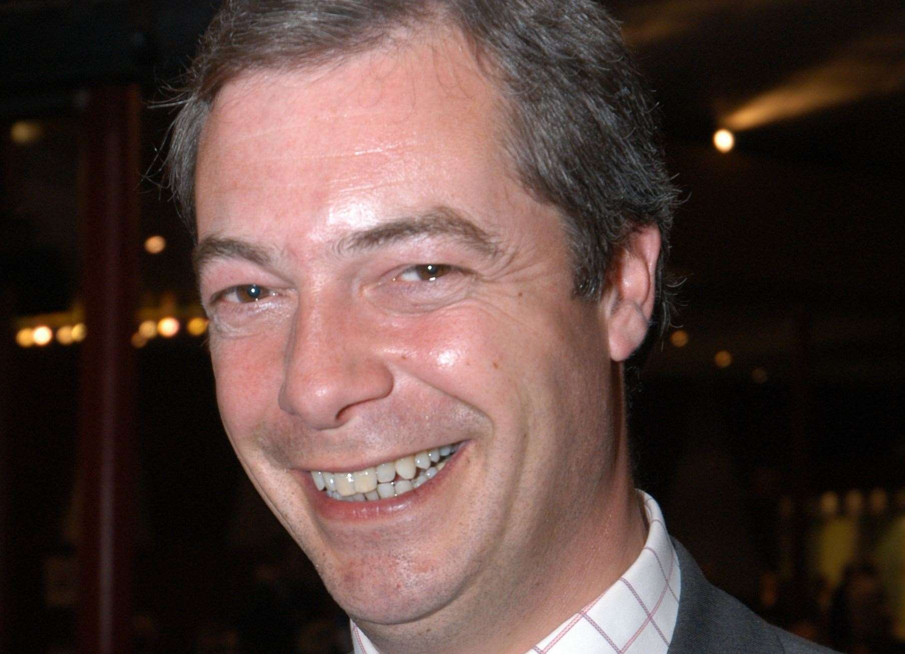 Then: Mr Farage as a fresh-faced, ahem, candidate in 2005 in South Thanet