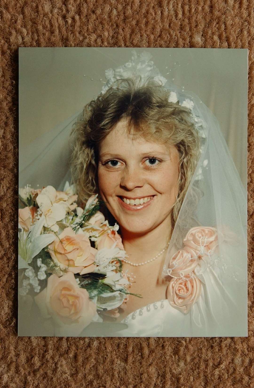 Debbie Griggs on the day she married husband Andrew, who is accused of murdering her