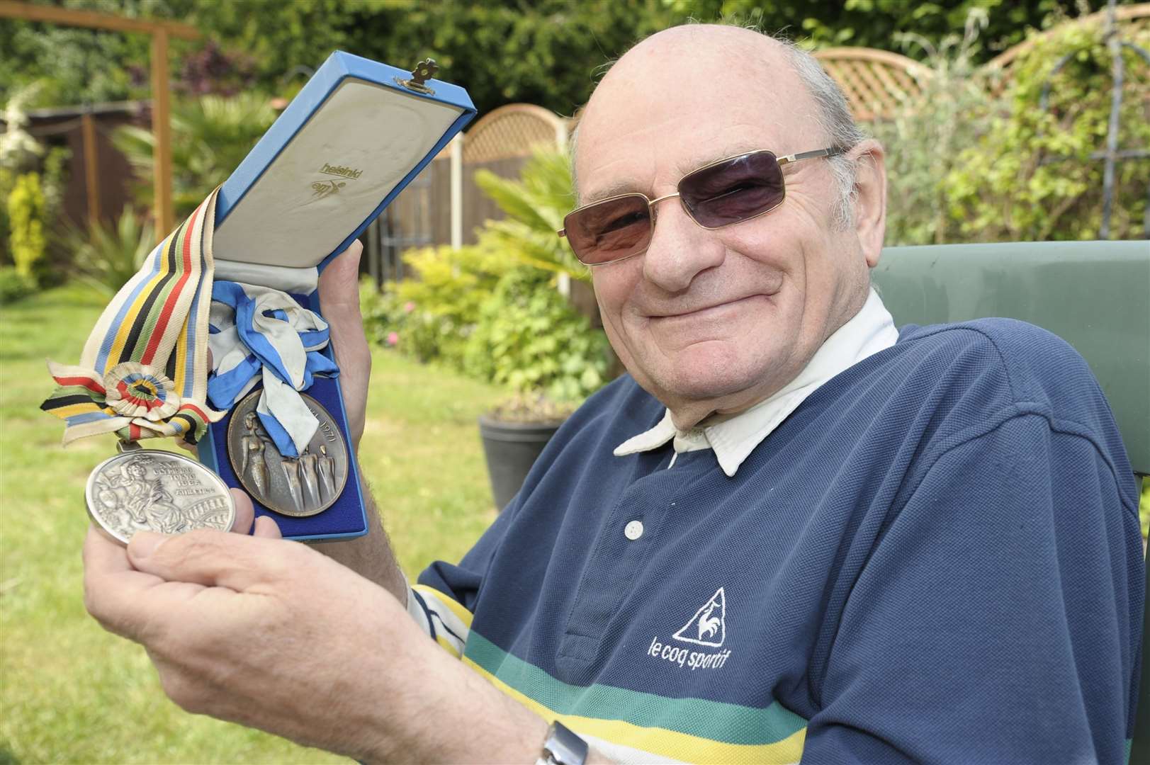 Paul with his 1964 Tokyo Olympics Silver medal, and his European Championship gold from Helsinki, 1971 Picture: Andy Payton
