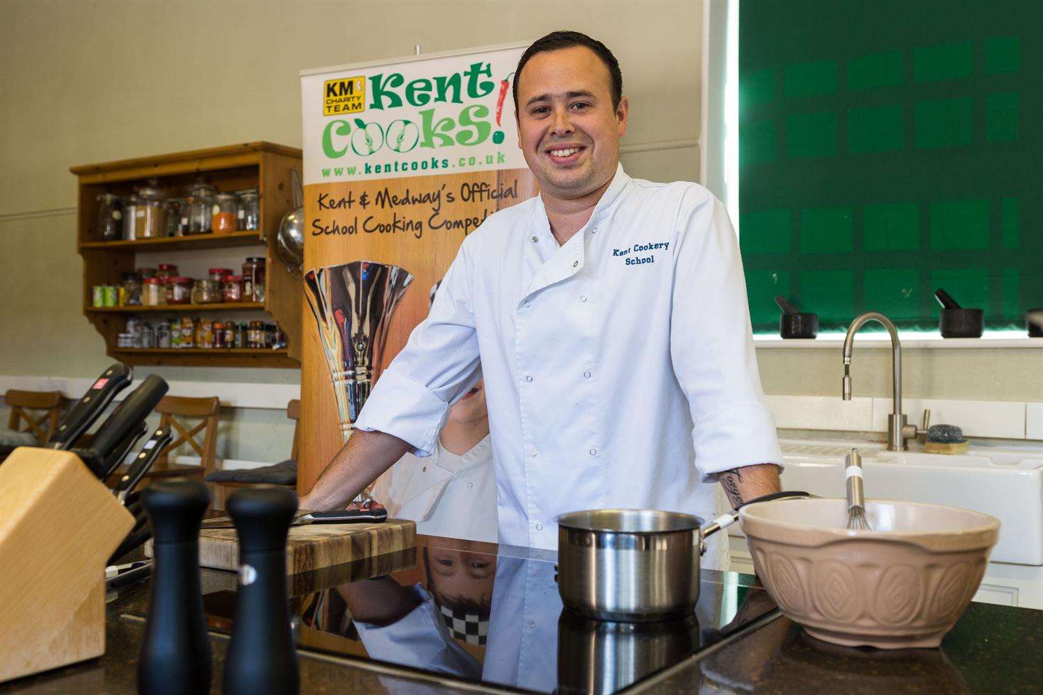 Daniel Kennedy of Kent Cookery School, partners for KM Kent Cooks, the official school cookery competition.