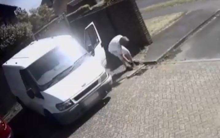 Ward disposed of a registration plate down a drain. Picture: Kent Police