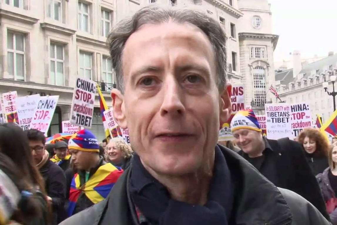 Peter Tatchell at a protest in London