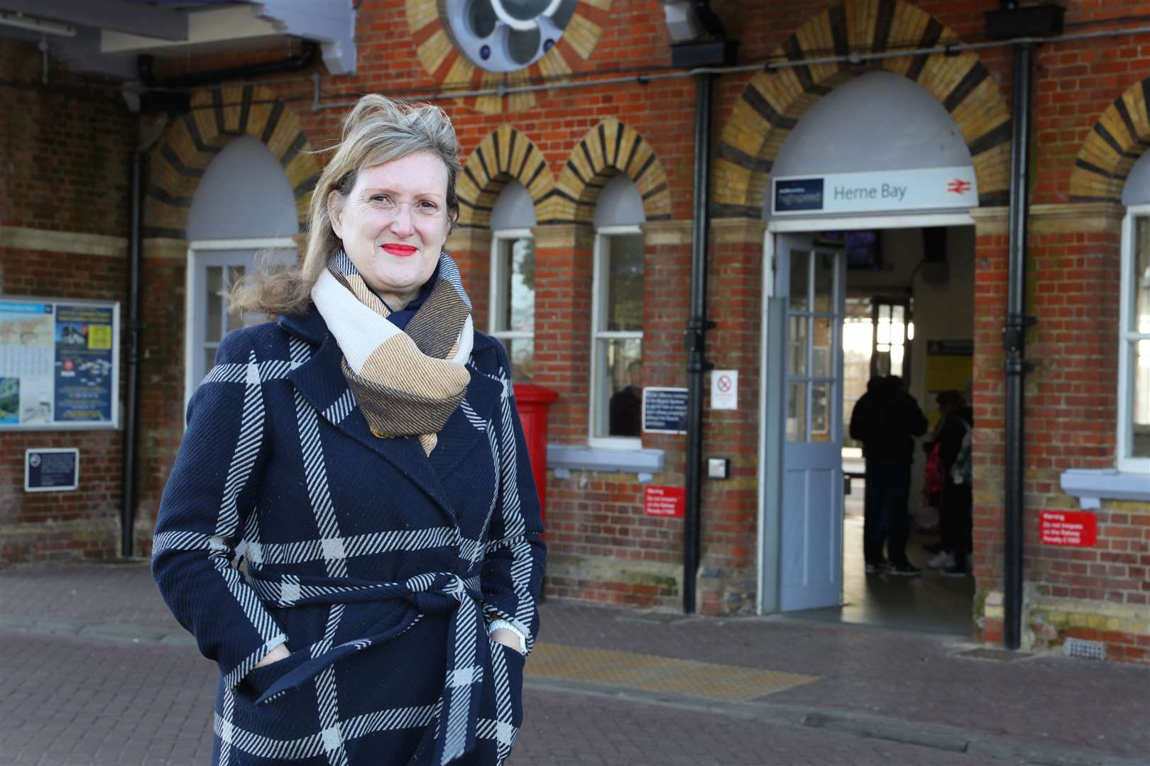 Reculver councillor Rachel Carnac, who is campaigning for ticket barriers at Herne Bay and Whitstable railway stations to deter anti-social behaviour. Picture: Andy Jones