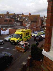 Pictures of suspected stabbing in Cheriton, sent in by Stuart Peet
