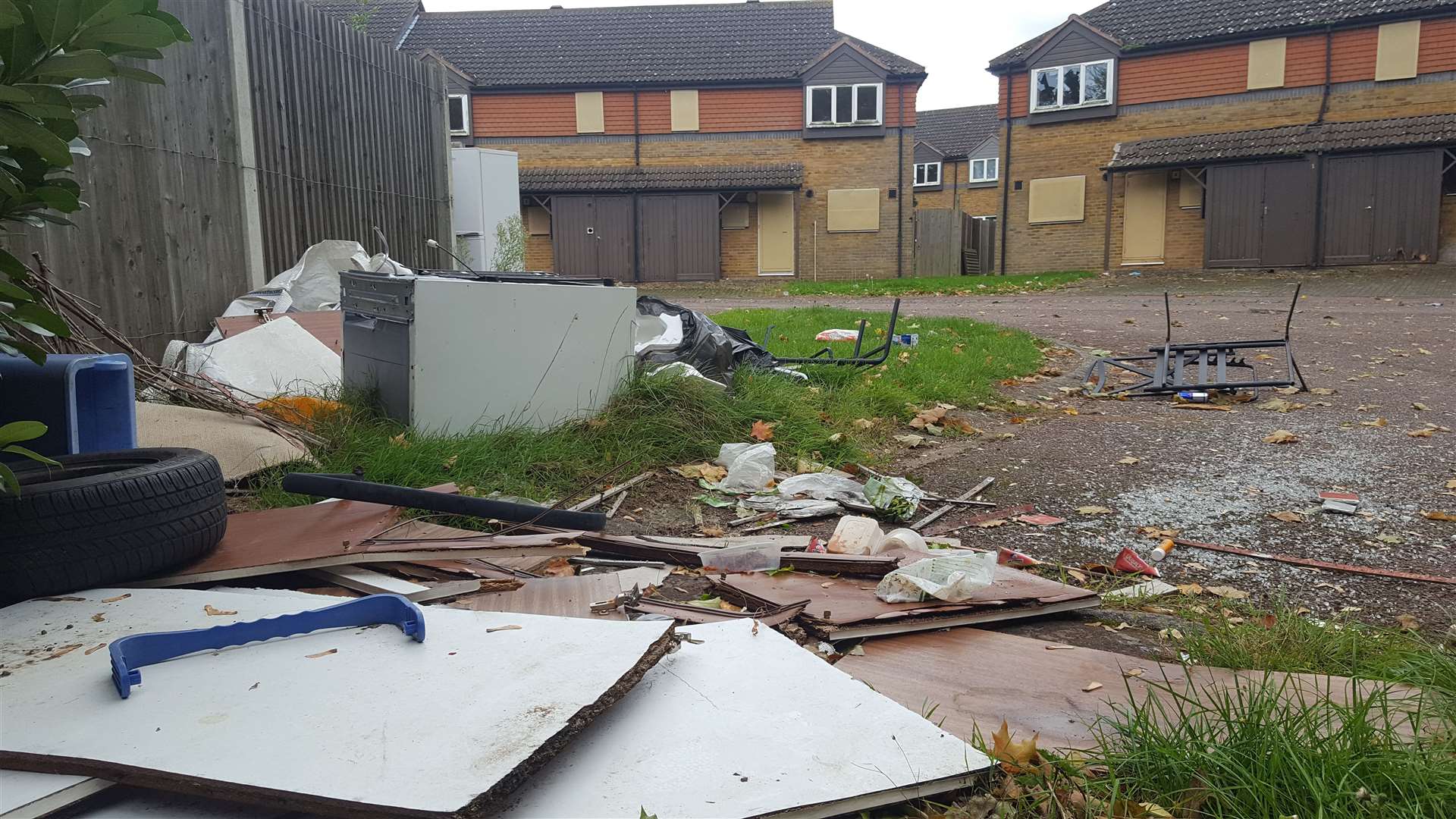 The empty homes and street had become a target for vandals and flytippers (7275358)