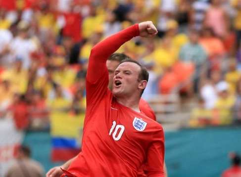 England striker Wayne Rooney celebrates scoring against Ecuador Picture: Mike Egerton / PA images