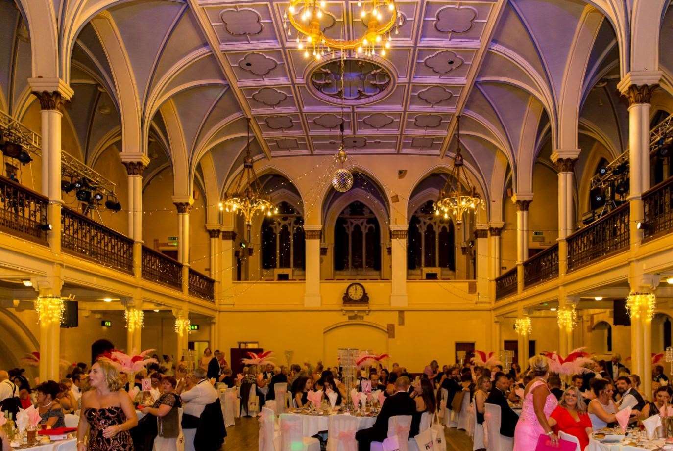 Dover Town Hall in use for private hire. This picture was taken at the Pink Glitter Ball for Breast Cancer Now. Picture Kerry Banks