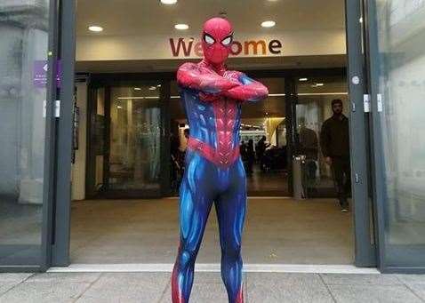 James, in his Spiderman costume (32291929)