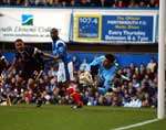 David James saves from Marcus Bent. Picture: BARRY GOODWIN