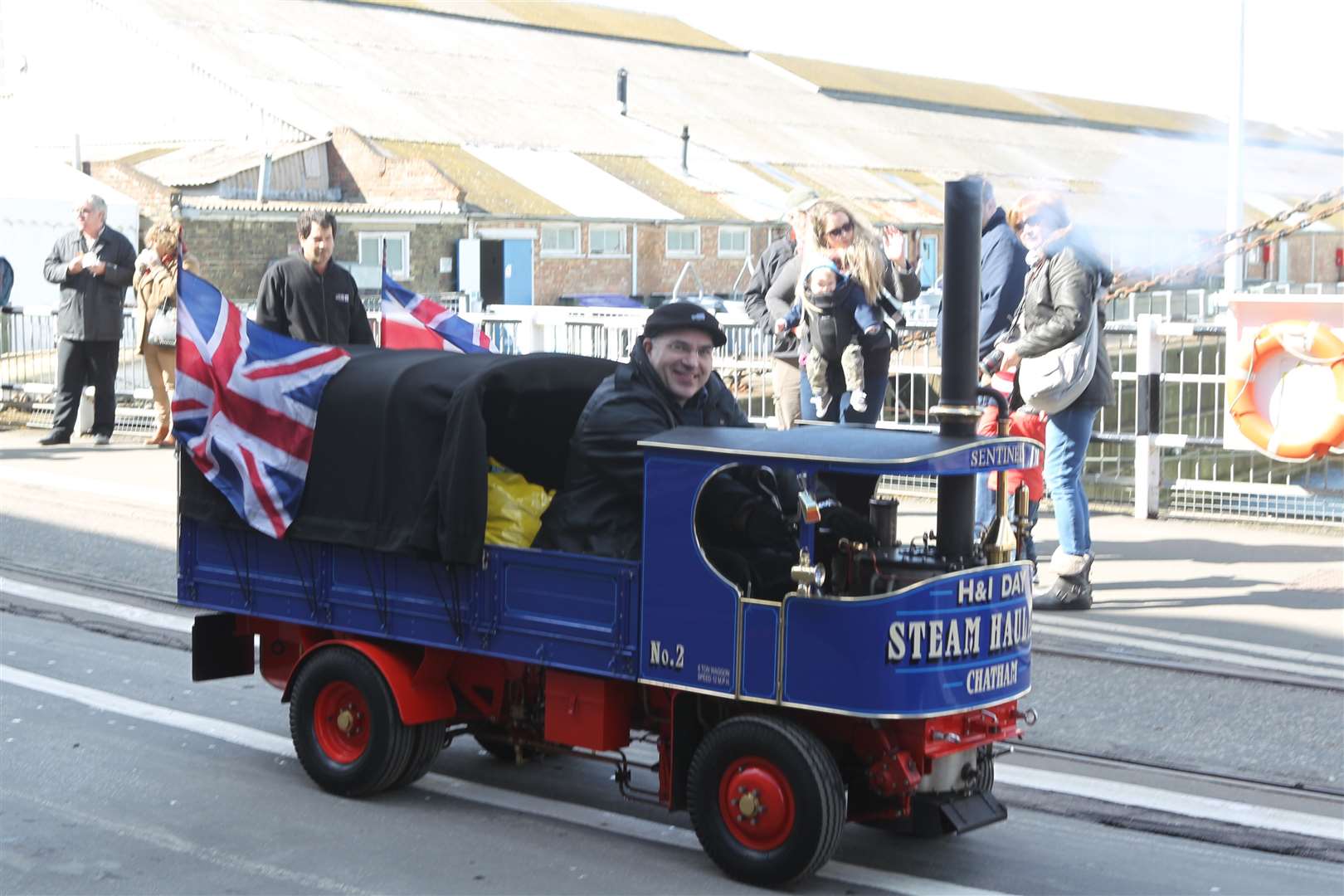 Ian Day with his steam engine at The Historic Dockyard Chatham Festival of Steam and Transport last year.