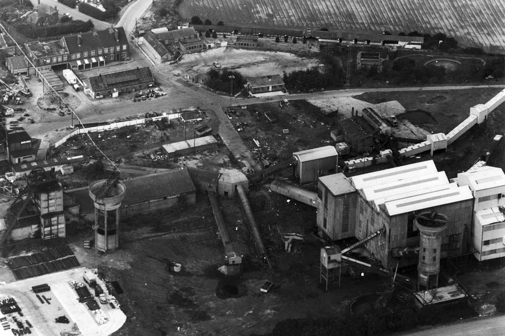 An aerial view of the Betteshanger Colliery