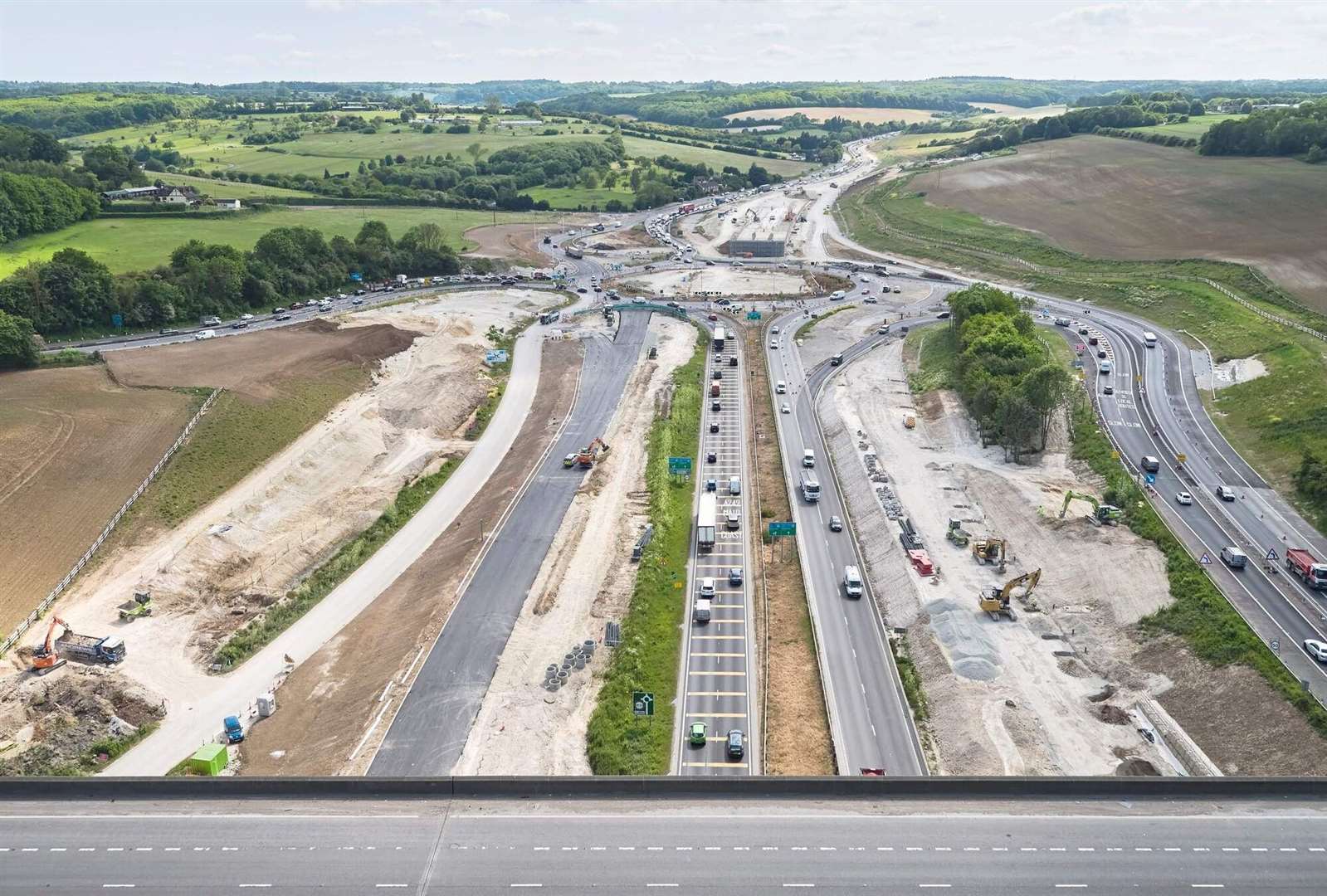 Work at the Stockbury Roundabout. Picture: National Highways
